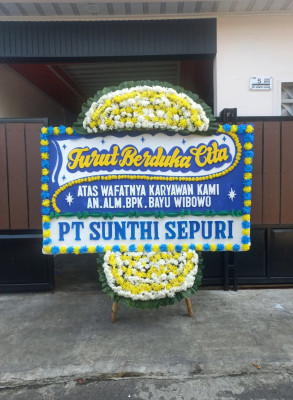 Papan Bunga Duka di Muncang